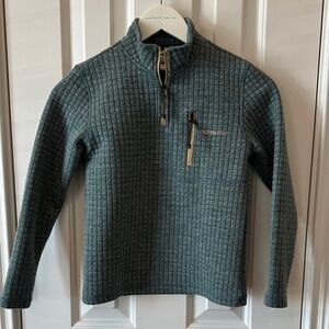 Kids' Blue/Green Quarter-Zip Sweater